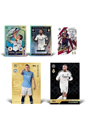 Topps Match Attax 24-25 Uefa Şampiyonlar Ligi Avrupa Ligi Konferans Ligi Futbolcu Kartları -24 Paket