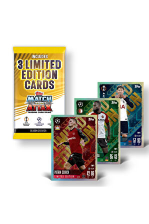 Topps Match Attax 24-25 UEFA Futbolcu Kartları Mega Multipack - 52 Kart (48 Kart+3 L.E.+1 Exclusive)