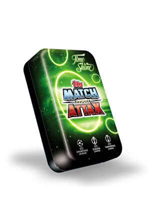 Topps Match Attax 24-25 UEFA Metal Kutulu Futbolcu Kartları Mega Tin Box - 48 Kart (Yeşil Kutulu)
