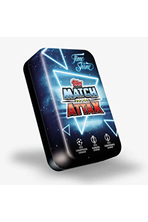 Topps Match Attax 24-25 UEFA Metal Kutulu Futbolcu Kartları Mega Tin Box - 48 Kart (Mavi Kutulu)