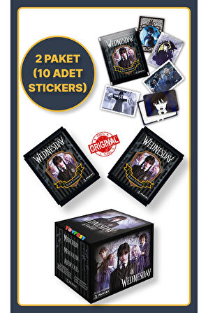 Panini Wednesday Koleksiyon Sticker Çıkartmaları  + 1 Paket (5 Adet Sticker)