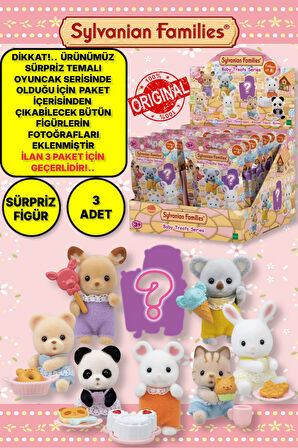Sylvanian Families Tatlı Atıştırmalıklar Temalı Sürpriz Mini Bebek - 5 CM - 3 ADET