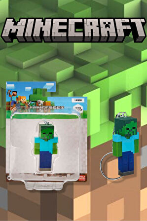 Minecraft 3D Figür Anahtarlık - Zombie Steve MODEL 15