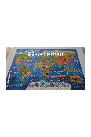 Dünya Kültür Haritası Puzzle Yapboz - 260 Parça