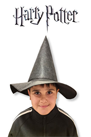 Harry Potter Gryffindor   Figür Kostüm Aksesuarı Çocuk Boy Şapka Keçe Kumaş Düz Siyah Renk 6 Yaş +