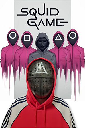 Squid Game Üçgen Sembollü Maske Kostüm Aksesuarı