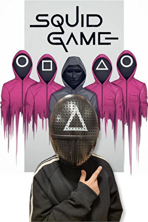 Squid Game Üçgen Sembollü Maske Kostüm Aksesuarı