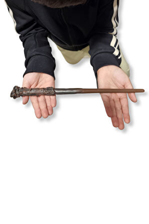 Harry Potter Siyah Şapkası + Asası + Gözlüğü 3 lü Çocuk Kostüm Aksesuarları