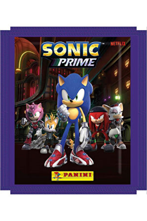 Panini Sonic Prime The Hedgehog Movie - 3 Filmi Sticker Çıkartma - 50 Paket ( 250 Adet Sticker )