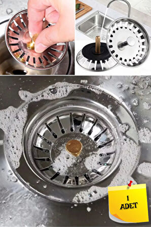 Metal Lavabo Süzgeci Tıpası - 1 ADET