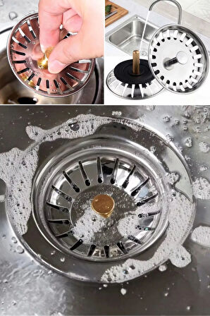 Metal Lavabo Süzgeci Tıpası - 1 ADET