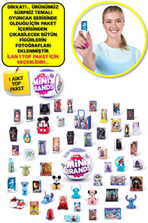 Mini Brands Mini Disney Sürpriz Figürleri Top Paket - 1 ADET