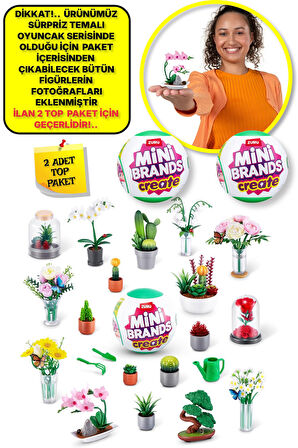 Mini Brands Mini Botanik Bahçe Fügürleri Sürpriz Top Paket - 2 ADET