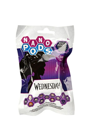 WIB The Addams Family - Addams Ailesi Wednesday Nano Pods Blind Bag Sürpriz Figür -  3 ADET