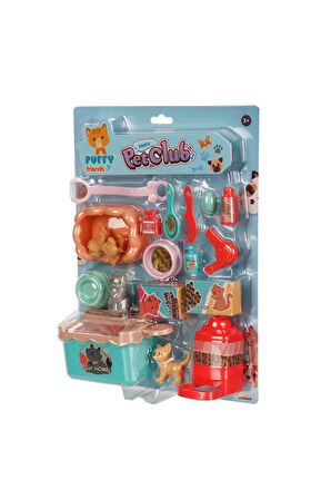 Mini Kediler Bakım Seti Aksesuarlı 18 Parçalı - Model 2