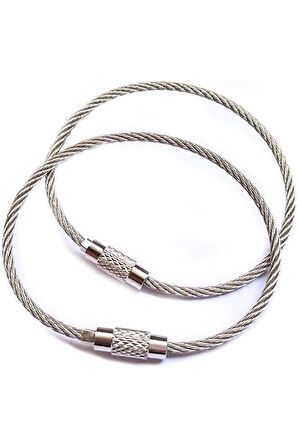 Çelik Tel 15 CM Anahtarlık - 20 ADET