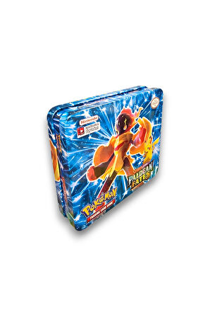 Pokemon Scarlet &Violet Paldean Fates Tin Box TCG Metal Kutulu Lisanssız Pokemon Kart Seti - MODEL 1