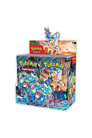 Pokemon Oyun Kartı TCG Scarlet & Violet Stellar Crown Lisanssız Booster Pack - 4 Paket (40  KART)