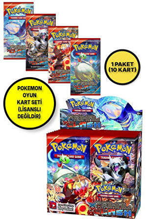 Pokemon Oyun Kartı TCG XY Primal Clash Lisanssız Booster Pack - 1 Paket (10  KART)