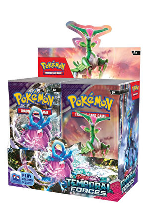 Pokemon Oyun Kartı TCG Scarlet & Violet Temporal Forces Lisanssız Booster Pack - 1 Paket (10 KART)