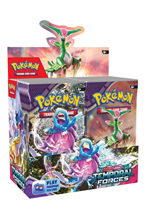 Pokemon Oyun Kartı TCG Scarlet & Violet Temporal Forces Lisanssız Booster Pack - 3 Paket (30  KART)