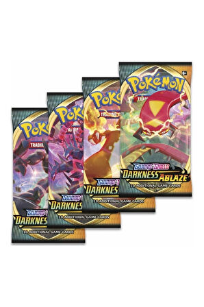 Pokemon Oyun Kartı TCG Sword&Shield  Darkness Ablaze Lisanssız Booster Pack - 1 Paket (10 KART)