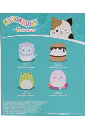 Micromallows Squishmallows Mini Yumuşak Peluş Oyuncak 4 lü Figür Seti - 6 CM - MODEL - 1
