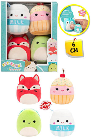 Micromallows Squishmallows Mini Yumuşak Peluş Oyuncak 4 lü Figür Seti - 6 CM - MODEL - 4