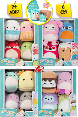 Micromallows Squishmallows Mini Yumuşak Peluş Oyuncak 16 lı Figür Seti - 6 CM