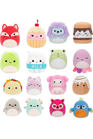 Micromallows Squishmallows Mini Yumuşak Peluş Oyuncak 16 lı Figür Seti - 6 CM