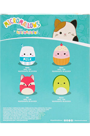 Micromallows Squishmallows Mini Yumuşak Peluş Oyuncak 16 lı Figür Seti - 6 CM