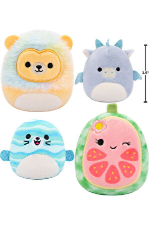 Micromallows Squishmallows Mini Yumuşak Peluş Oyuncak 6 lı Figür Seti - 6 CM - MODEL - 2