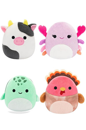 Micromallows Squishmallows Mini Yumuşak Peluş Oyuncak 6 lı Figür Seti - 6 CM - MODEL - 3