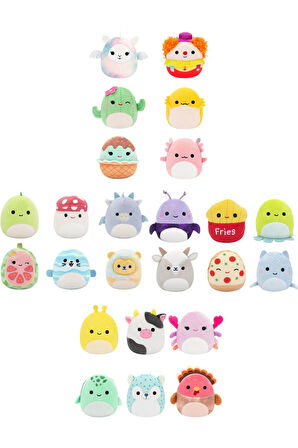 Micromallows Squishmallows Mini Yumuşak Peluş Oyuncak 24 lü Figür Seti - 6 CM