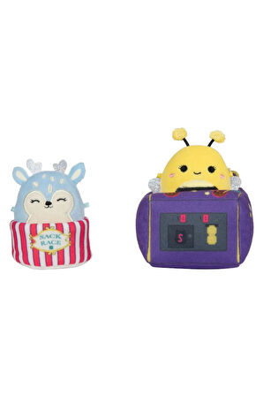 Micromallows Squishmallows Mini Yumuşak Peluş Oyuncak 2 Figür + 2 Aksesuar Figür Seti - 6 CM - MOD-1