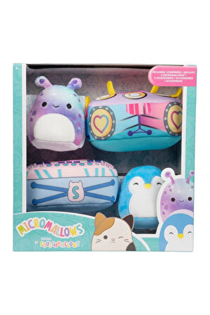 Micromallows Squishmallows Mini Yumuşak Peluş Oyuncak 2 Figür + 2 Aksesuar Figür Seti - 6 CM - MOD-2