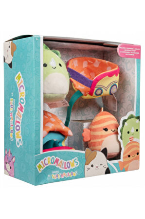 Micromallows Squishmallows Mini Yumuşak Peluş Oyuncak 2 Figür + 2 Aksesuar Figür Seti - 6 CM - MOD-3