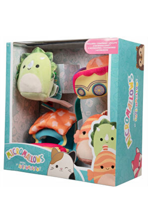 Micromallows Squishmallows Mini Yumuşak Peluş Oyuncak 2 Figür + 2 Aksesuar Figür Seti - 6 CM - MOD-3