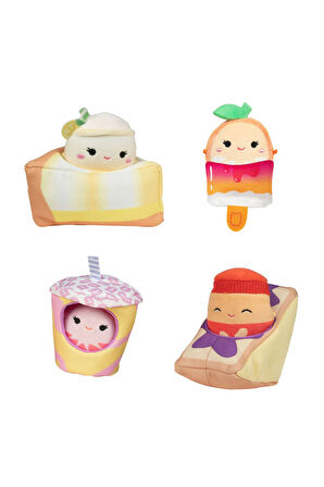 Micromallows Squishmallows Mini Yumuşak Peluş Oyuncak 4 Figür + 4 Aksesuar Figür Seti - 6 CM