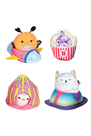 Micromallows Squishmallows Mini Peluş Oyuncak 6 Figür + 4 Aks. + 4 Giysi Figür Seti - 6 CM - MOD-1