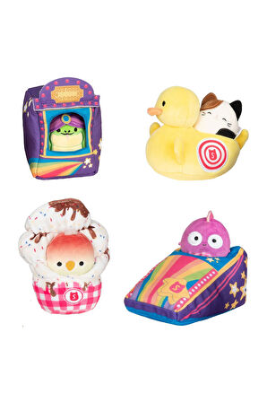 Micromallows Squishmallows Mini Peluş Oyuncak 6 Figür + 4 Aks. + 4 Giysi Figür Seti - 6 CM - MOD-2