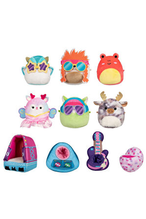 Micromallows Squishmallows Mini Peluş Oyuncak 6 Figür + 4 Aks. + 4 Giysi Figür Seti - 6 CM - MOD-3