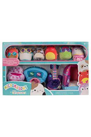 Micromallows Squishmallows Mini Peluş Oyuncak 6 Figür + 4 Aks. + 4 Giysi Figür Seti - 6 CM - MOD-3