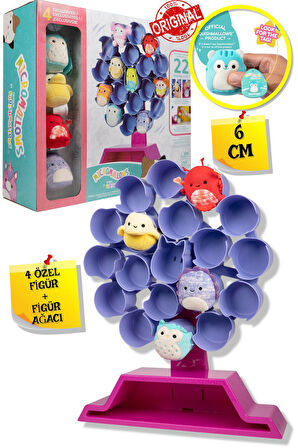 Micromallows Squishmallows Mini Yumuşak Peluş Oyuncak 4 lü Özel Figür ve Mega Sergi Seti - 6 CM