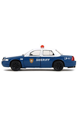 The Walking Dead Rick Grimes Ford Crown Victoria Sheriff Polis Koleksiyonluk Metal Model Araba-10 CM