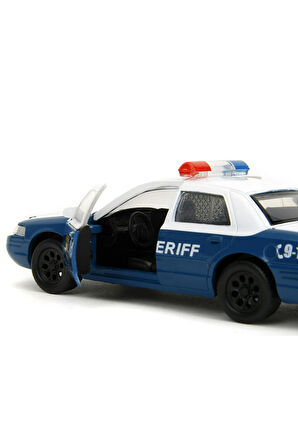 The Walking Dead Rick Grimes Ford Crown Victoria Sheriff Polis Koleksiyonluk Metal Model Araba-10 CM