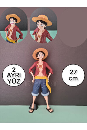Anime One Piece Smile Monkey D. Luffy Figür - 27 cm