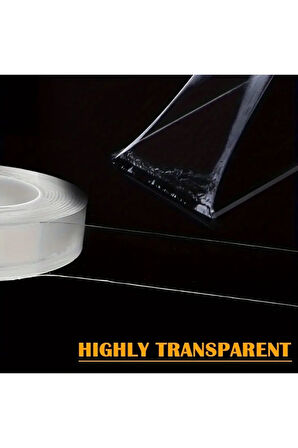 Güçlü Çift Taraflı 2 Metre x 3 CM x 2 MM Et Kalınlığında Nano Bant (İNCELER İLE KIYASLAMAYINIZ)