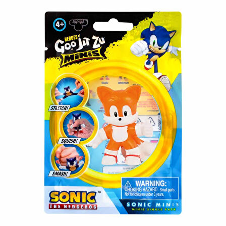 Goojitzu Squishi Esnek Uzayan Yumuşak Sonic Mini Tekli Figür - Metallic Tails - 5 CM