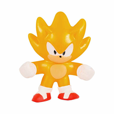 Goojitzu Squishi Esnek Uzayan Yumuşak Sonic Mini Tekli Figür - Super Sonic - 5 CM